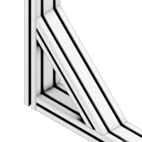 40-34590-1 MODULAR SOLUTIONS ALUMINUM GUSSET<br>45MM X 90MM STRENGTHING ELEMENT CUT AT A 45 DEG ANGLE THAT CREATES STURDIER 90DEG CONNECTIONS 360MM